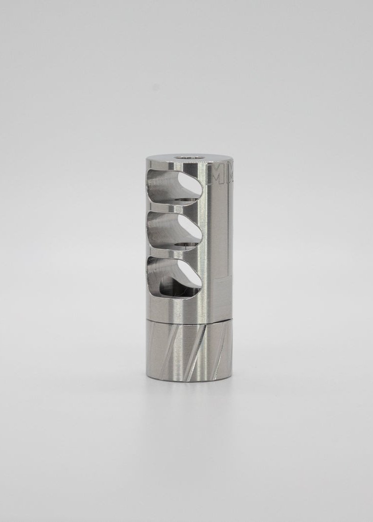 M1 Self - timing Muzzle Brake - Stainless Steel - Meraki Machine