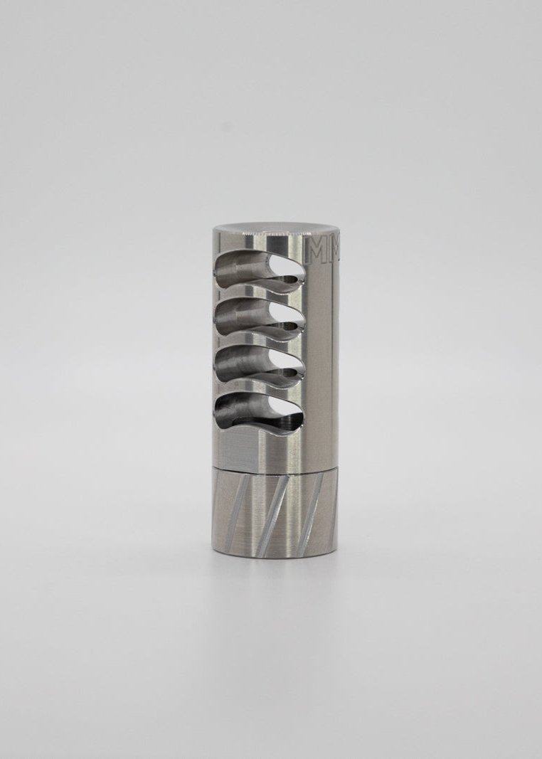 SF Self - timing Muzzle Brake - Stainless Steel - Meraki Machine