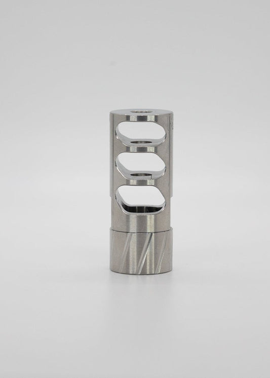 M1 Self - timing Muzzle Brake - Stainless Steel - Meraki Machine