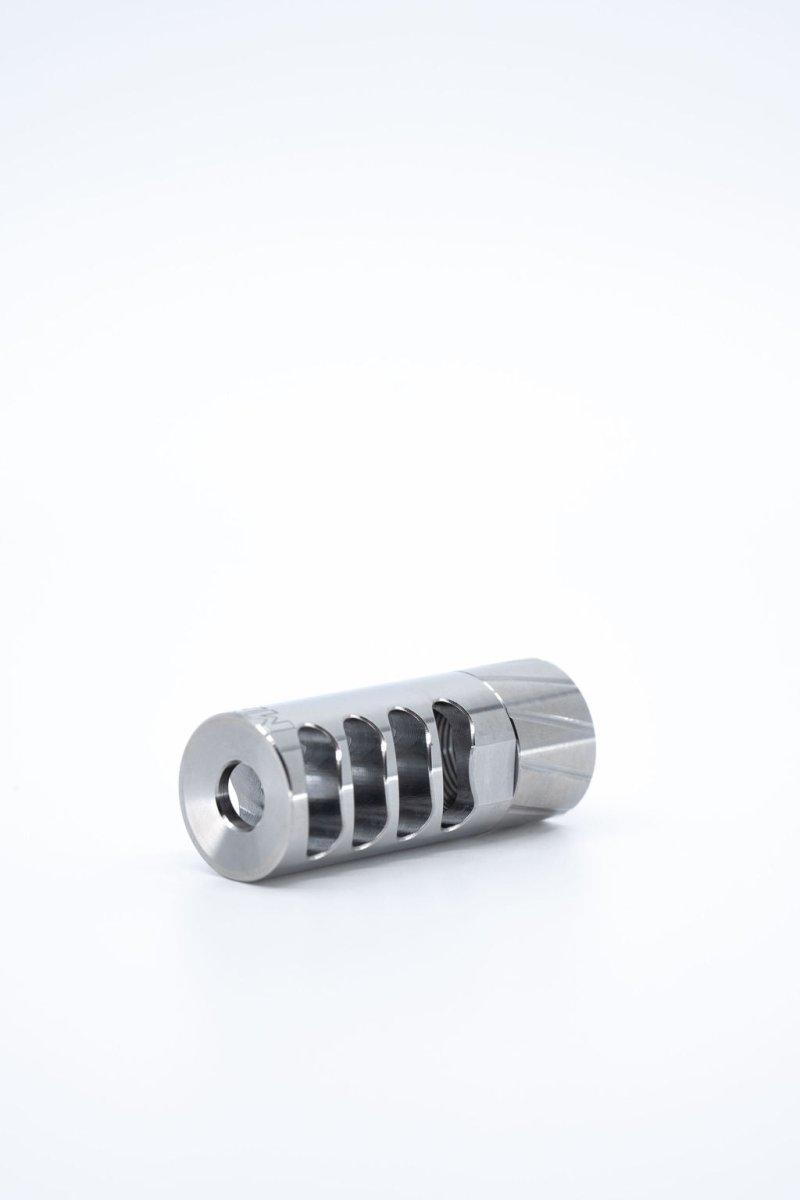 SF Self-timing Muzzle Brake - Stainless Steel - Meraki Machine