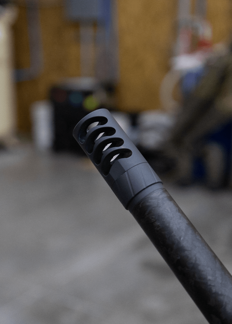 SF Self - timing Muzzle Brake - Stainless Steel - Meraki Machine